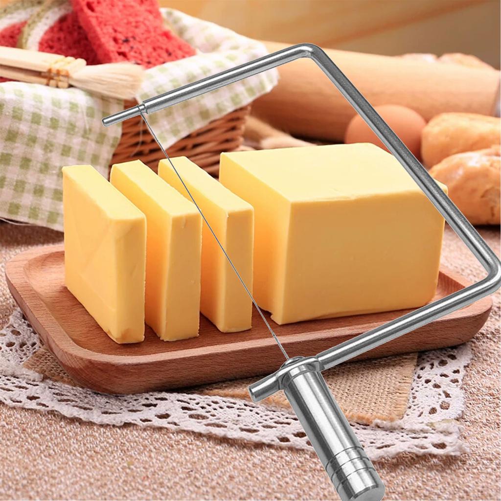 Reliable Kitchen Tool Portable Cheese Slicer Cutter Easy to Clean for Kitchen Use with Durable Stainless Steel Wire