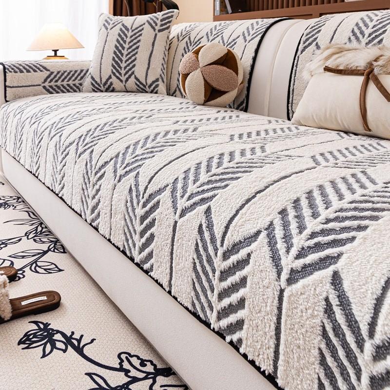 1Pcs Winter Thick Plush Sofa Cover Fashion Durable Chair Mat For Living Room Comfortable Soft Couch Cushion