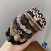 10PCS Headband Leather Band Female High Ponytail Holster Hair Accessories Simple High Elasticity Durable Rubber Band