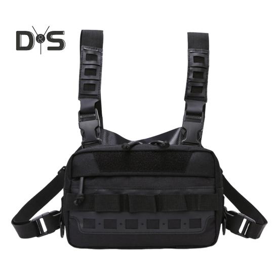 Torba wędkarska na klatkę piersiową Wodoodporna tkanina Oxford Lekka kamizelka Duża pojemność Na zewnątrz Kemping Piesze wycieczki Polowanie Wędkarstwo Sprzęt do przechowywania Plecak