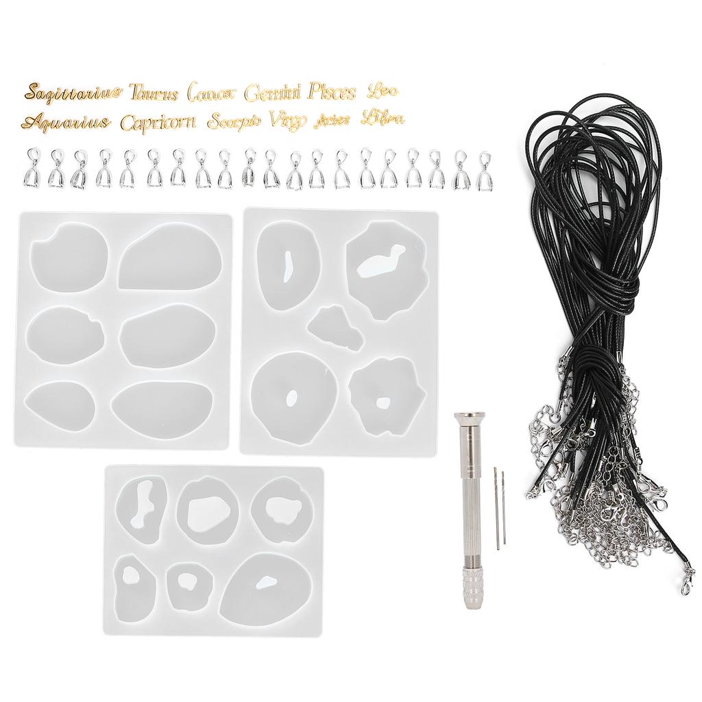 DIY Silicone Mold Jewelry Craft Pendant Making Irregular Mold Hand Drill Accessory Set
