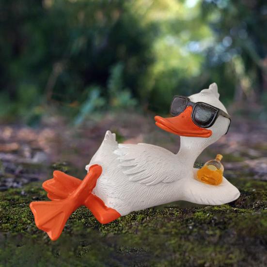 

Yousheng Duck Statue Funny Duck Sculpture with Sunglasses Waterproof Outdoor Lawn Ornament Resin Garden Decor Duck