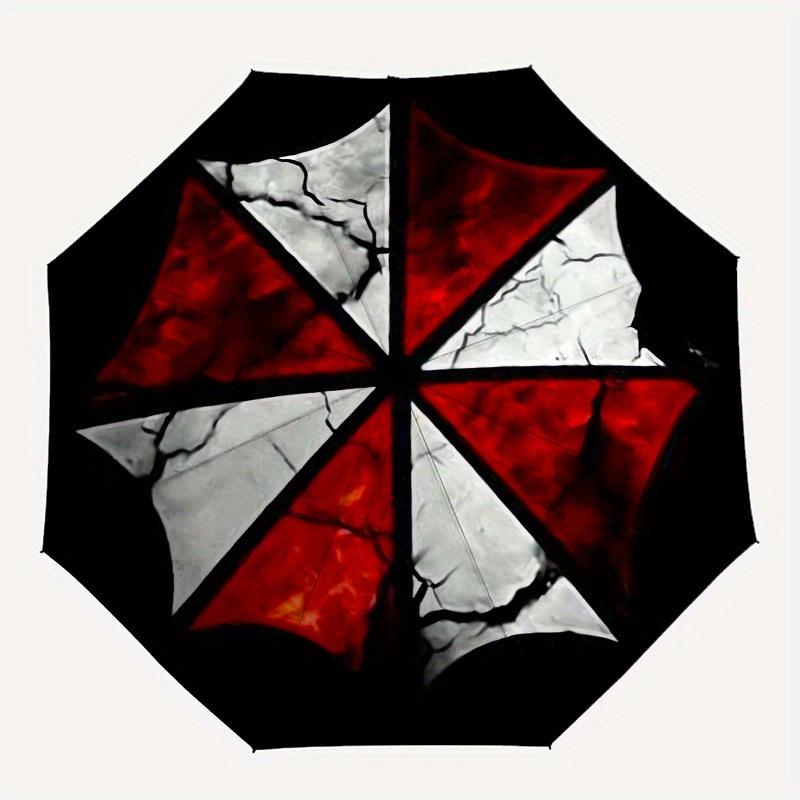1pc Resident Evil Umbrella Corporation Symbol Umbrella with Plastic Handle,Suitable for All Seasons Home Travel Outdoor UmbrellaM999