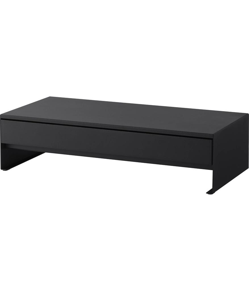 Yamazaki Tower Monitor Desktop Monitor Stand with Fits Game W50 X X Model 10188 Stand, Drawer, Controllers, Black, D24-41 H12.8cm,