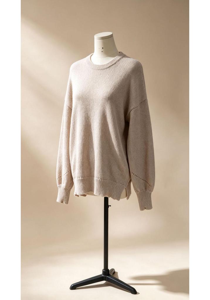 2026 Euro-American Autumn/Winter Women's Loose Solid Color Round Neck Pullover Sweater