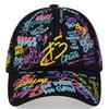 Colorful graffiti hip-hop baseball cap, casual sun protection printed duckbill cap, personalized for men and women