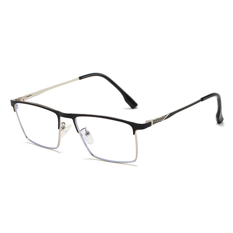 Men's Ultra-Light Blue Light Blocking Glasses with Color-Changing, Full-Frame Flat Lenses – Compatible with Migraine and Myopia Lenses.