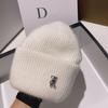 Warm Cute Bear Knit Beanie Soft Rabbit Hair Winter Hat Women Outdoor