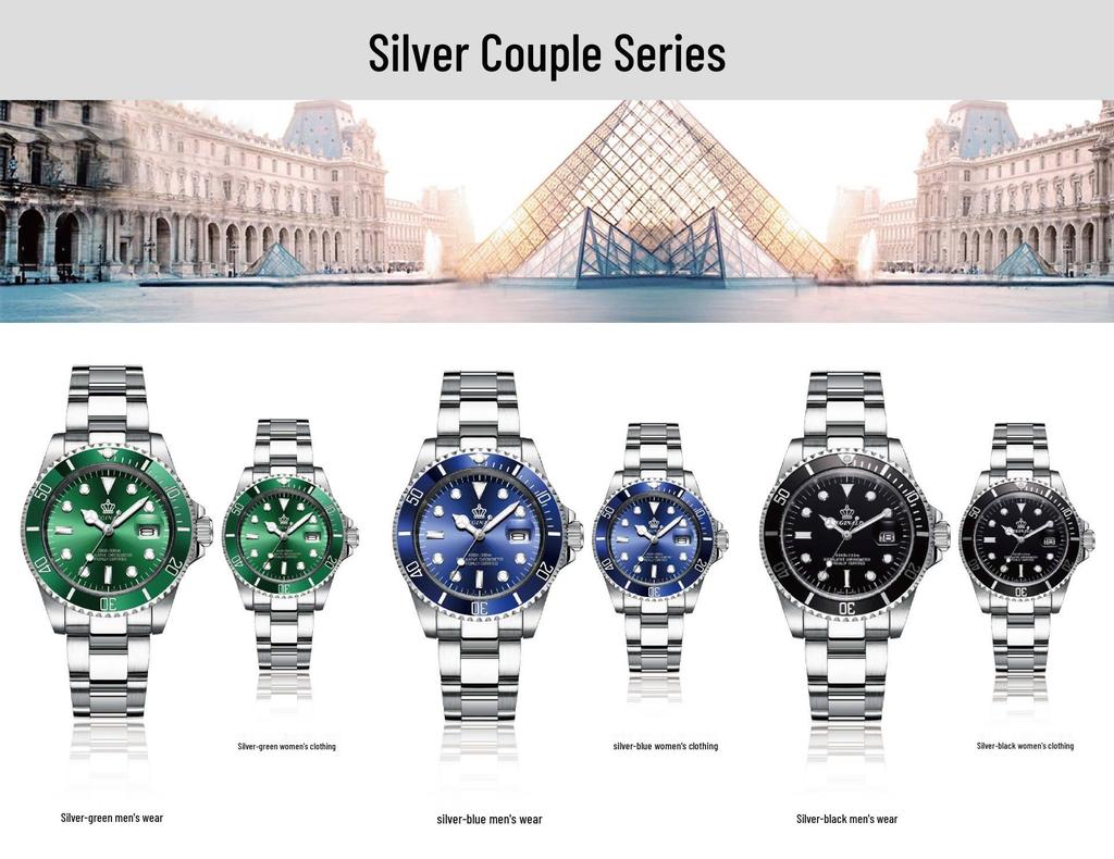 მამაკაცის მწვანე Submariner Date უჟანგავი ფოლადის საათი – მაღალი კლასის მინიმალისტური, წყალგაუმტარი, მბრუნავი ბეზელი, სტუდენტური სპორტული დიზაინი