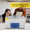 Pulitore Ultrasuoni 2-30L 40KHz con Riscaldatore Timer per Pulizia Gioielli Controllo a Manopola Occhiali Anelli Protesi Denti Strumenti Musicali