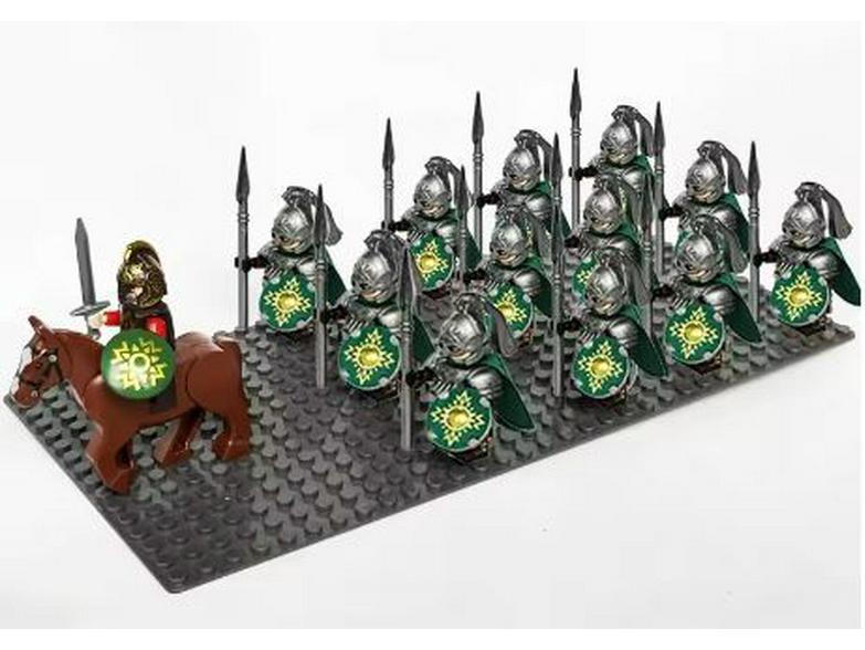 Roman Warrior Cavalry Series Minifigure Building Blocks Set (21 Pcs)