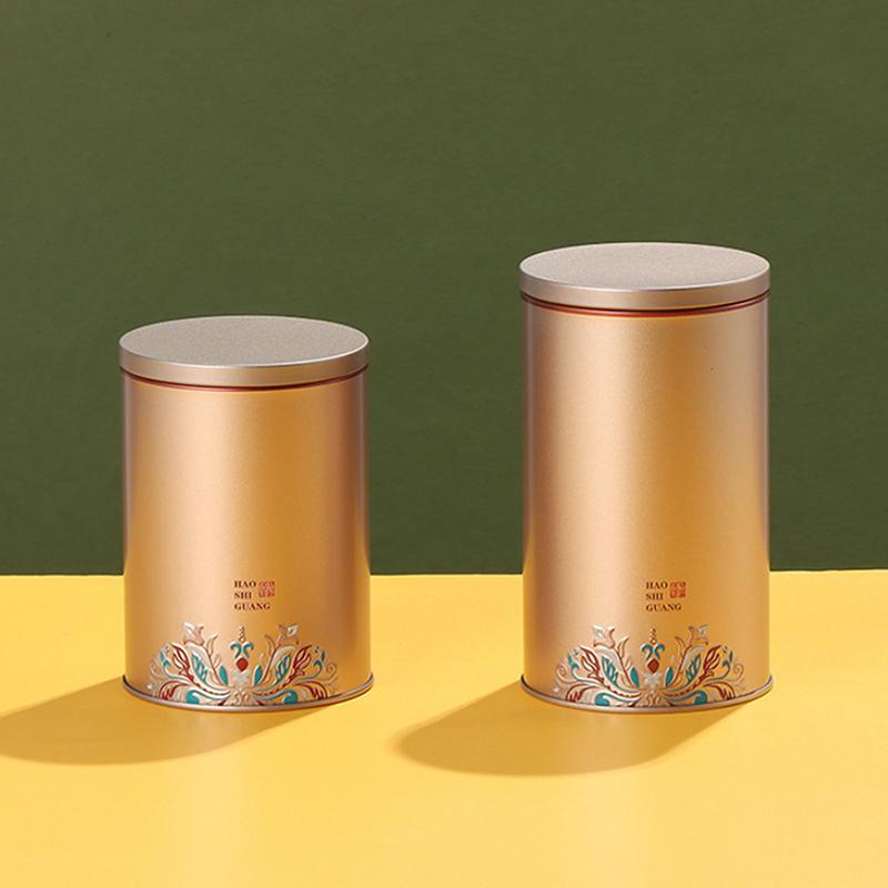 Tinplate Tea Caddy Sealed Storage Tank Portable Travel Tea Boxes Tea Tin Containers Coffee Canister Kitchen Spice Candy Jar