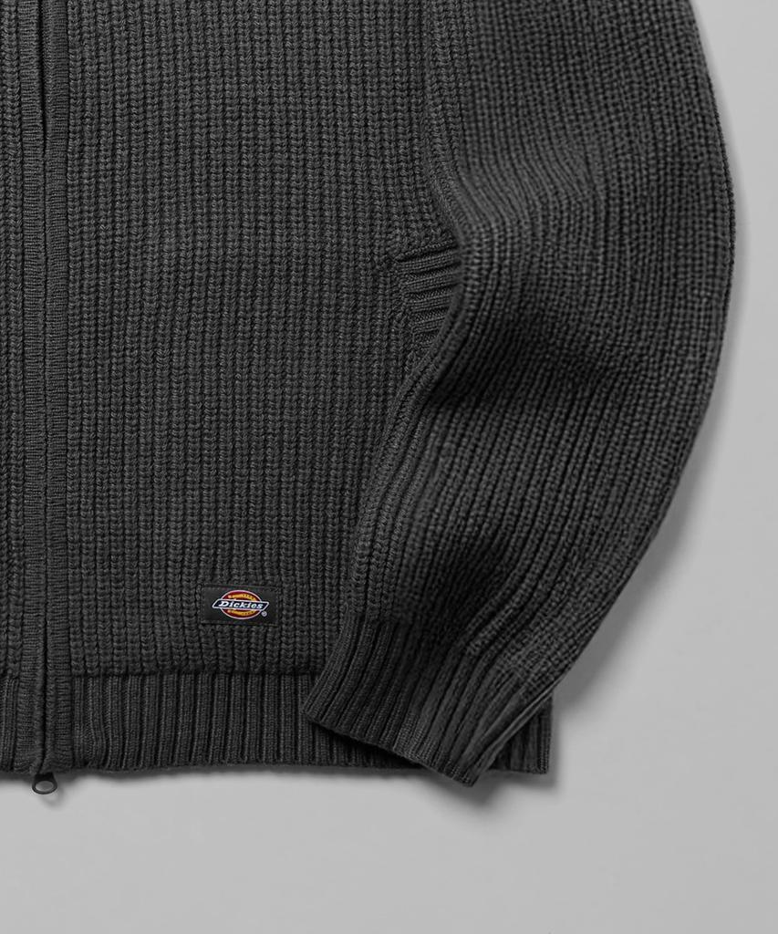 DICKIES Back Logo Full-Zip Knit Charcoal