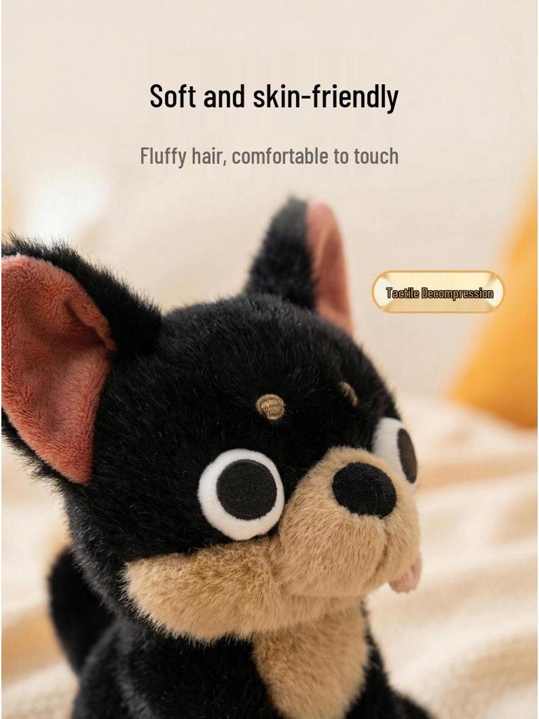 Evil Chihuahua Plush Doll - Creative Desktop Pet Ornament & Children's Birthday Gift
