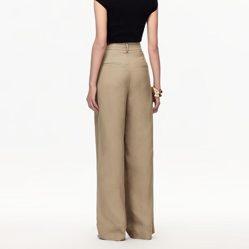 VEROMODA Women's Linen Blend Straight Leg Casual Pants