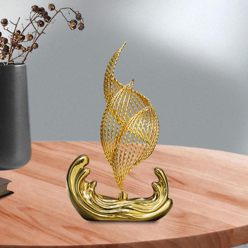 Ceramic Artwork Figurine Birthday Present Decoration Iron Sculpture for Living Room Centerpieces