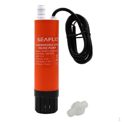Tauch-/Inline-Wassertransferpumpe 12 V, 280 GPH für Boot, Wohnmobil