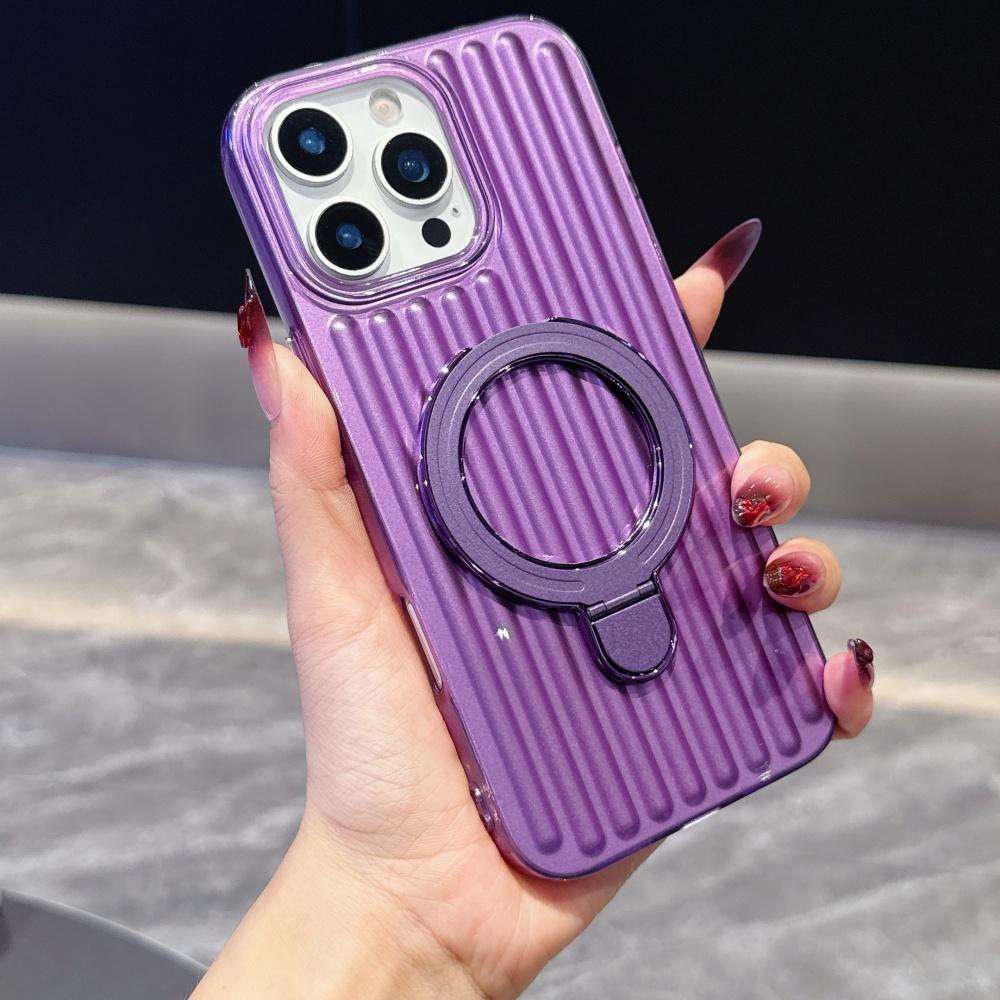 

Glossy Vertical Stripe ForMagsafe Case ForiPhone 17 Air 16 15 14 Pro Max Plus 13 12 11 16E 17Pro Wireless Charge Bracket Cover iPhone Air