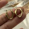 925 Sterling Silver Vintage Earrings For Women Trendy Simple Gold Oval Earring Jewelry Prevent Allergy Party Accessories