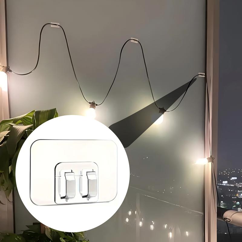 10/20Pcs Hooks for Outdoor String Lights Clips,Heavy Duty Cable Clips Hooks for Hanging Christmas Lights
