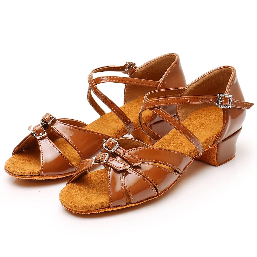 Společenské Dámské Boty na Latinskoamerické Tance Moderní Boty na Pole Dance Balet Salsa Tango Vysoký Podpatek Nastavitelné Latinské Boty pro Dívky Dámy