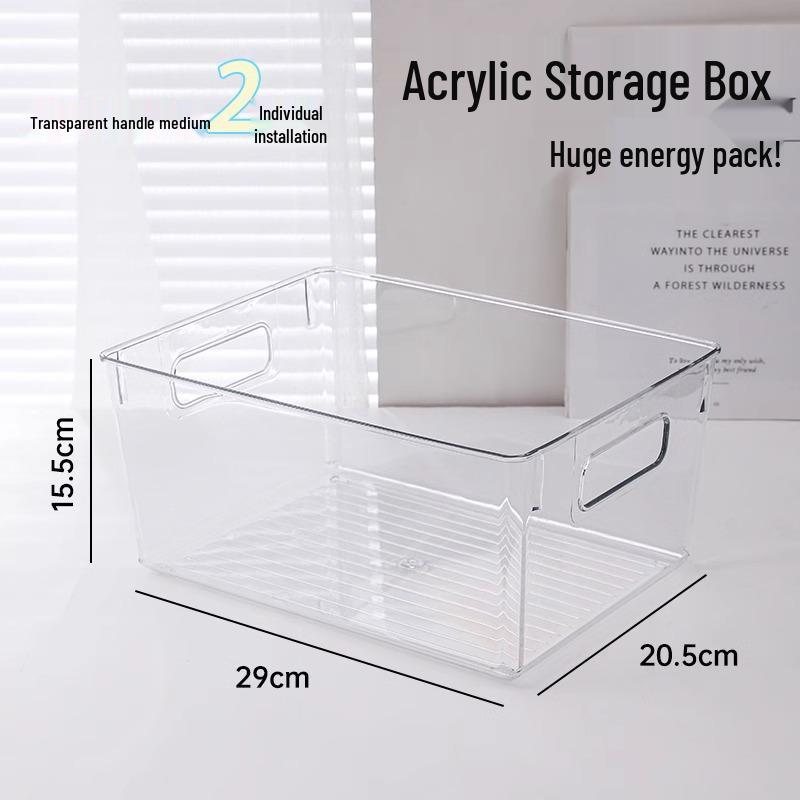 Transparent Acrylic Cosmetic Storage Box for Desktop and Skincare Essentials