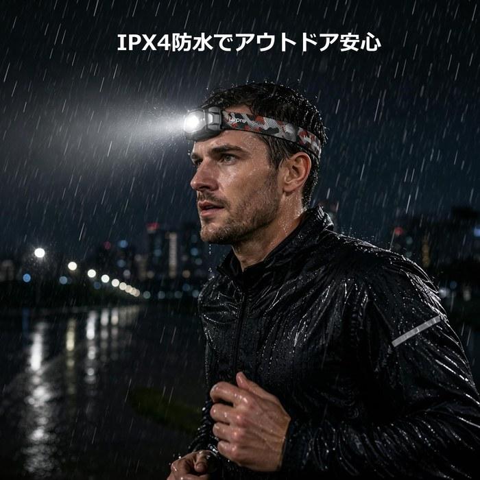 Lepro Headlight Rechargeable/Battery-Powered, Sensor LED Headlamp, Waterproof, Fishing/Climbing Light, 450lm, Lightweight, USB-C Charging