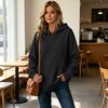 Damen Hoodie mit Taschen - Lässiger entspannter Pullover Farbe Sweatshirt