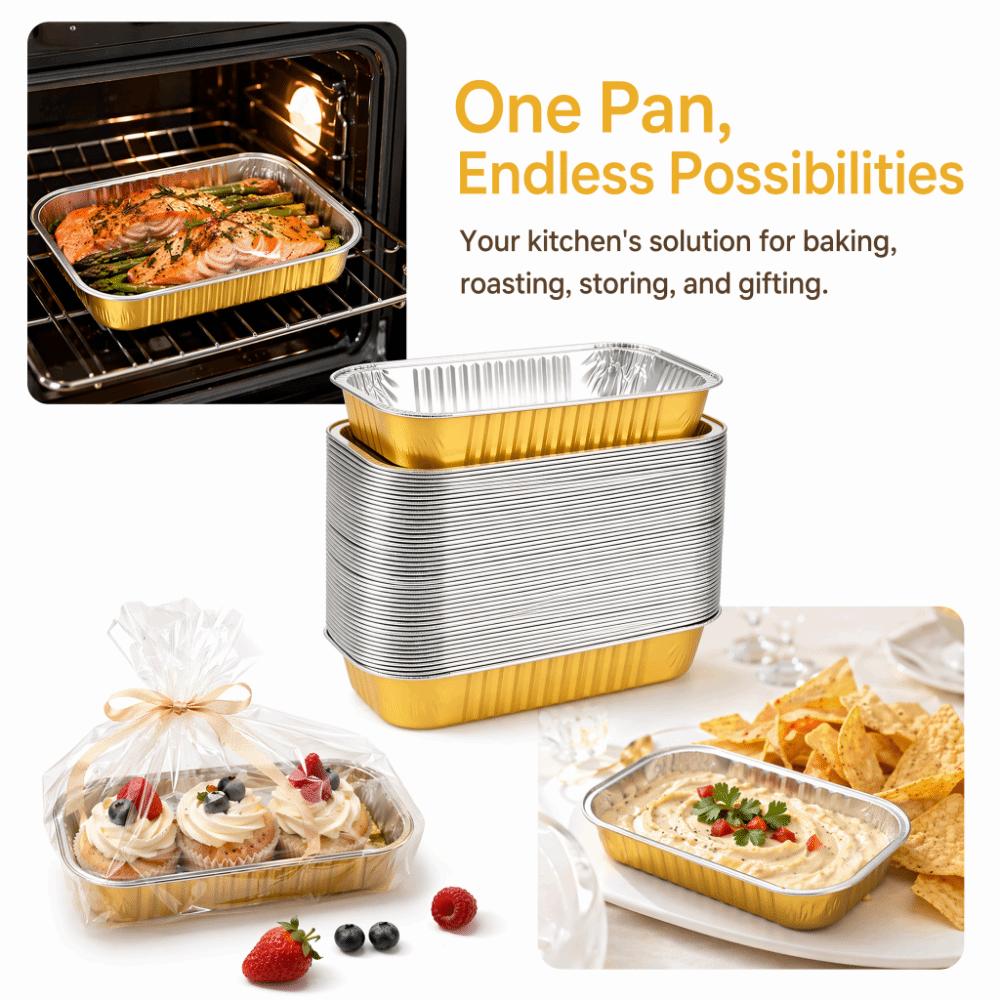 30pcs Food Grade Aluminum Foil Aluminum Foil Pans Air Fryer Liners  Party Meal Prep