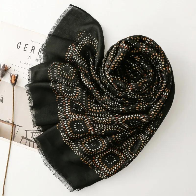 Bohemia Styles Luxury Women Scarf Shawl Cotton Linen Feeling Tassel Pashmina Muslim Hijab Wrap Lady Viscose Bufanda