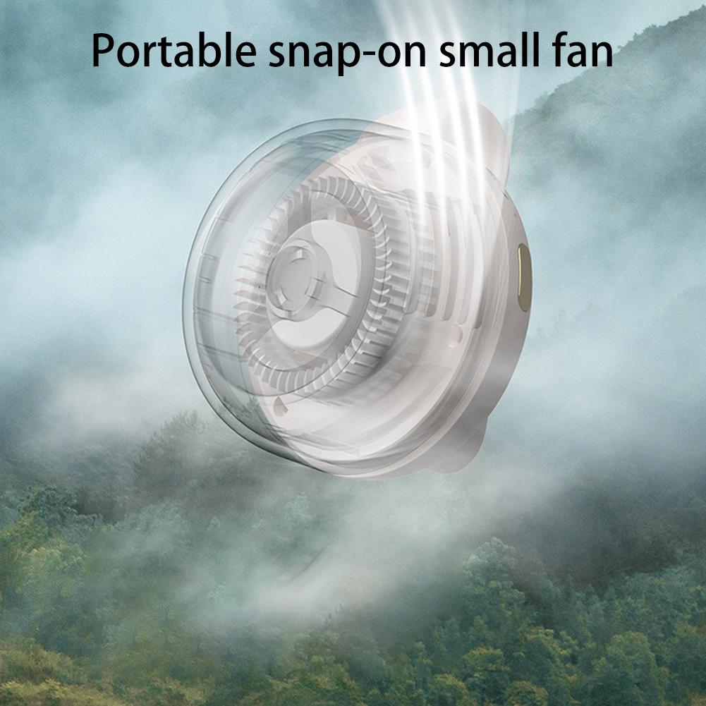 Mini Portable Clip Fan Handheld Waist Hanging Leafless Fan Rechargeable Small Whirlwind Desktop Fan For Daily Outdoor Travel