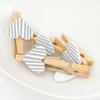 1 Box Wooden Portable Wood Clips Colorful Cartoon Heart-shaped Wall Photo Clips Household Supplies