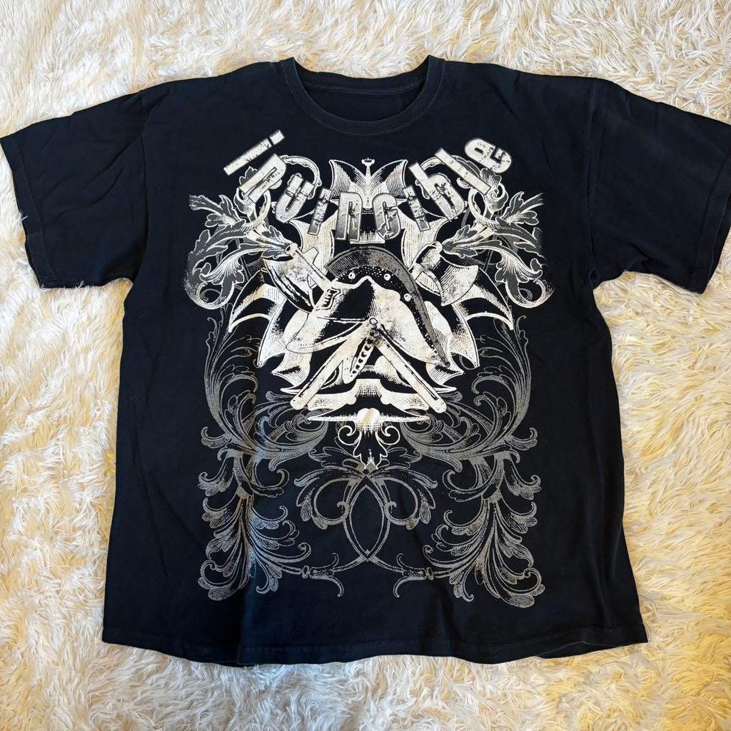 Classic Y2k Gothic Style Tshirt Print Oversized T Shirt High Street Shirts Gothic Round Neck Cotton Tops New Unisexs Unisex T Shirt