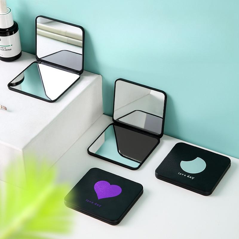 Double-Sided Compact Mirror – Your Ultimate Makeup Essential Portable Outdoor Standing Mini Makeup Mirror Pocket Mirror