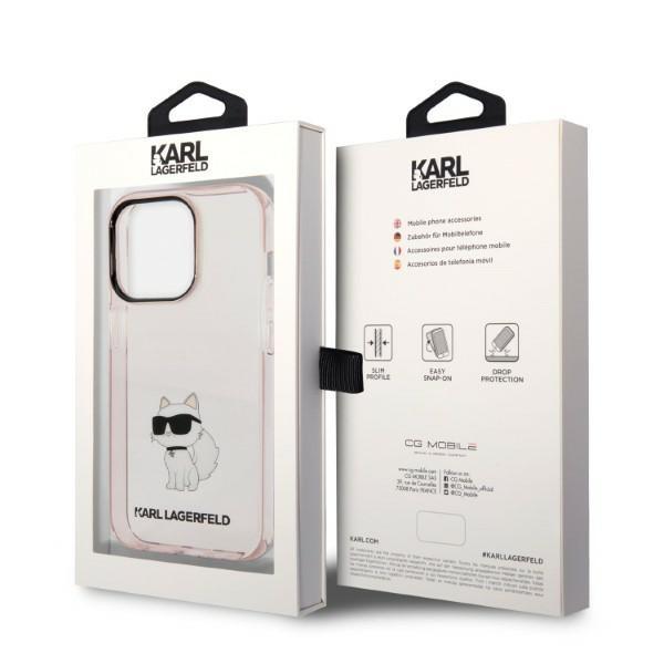 Karl Lagerfeld KLHCP14XHNCHTCP iPhone 14 Pro Max 6.7" pink hardcase Ikonik Choupette