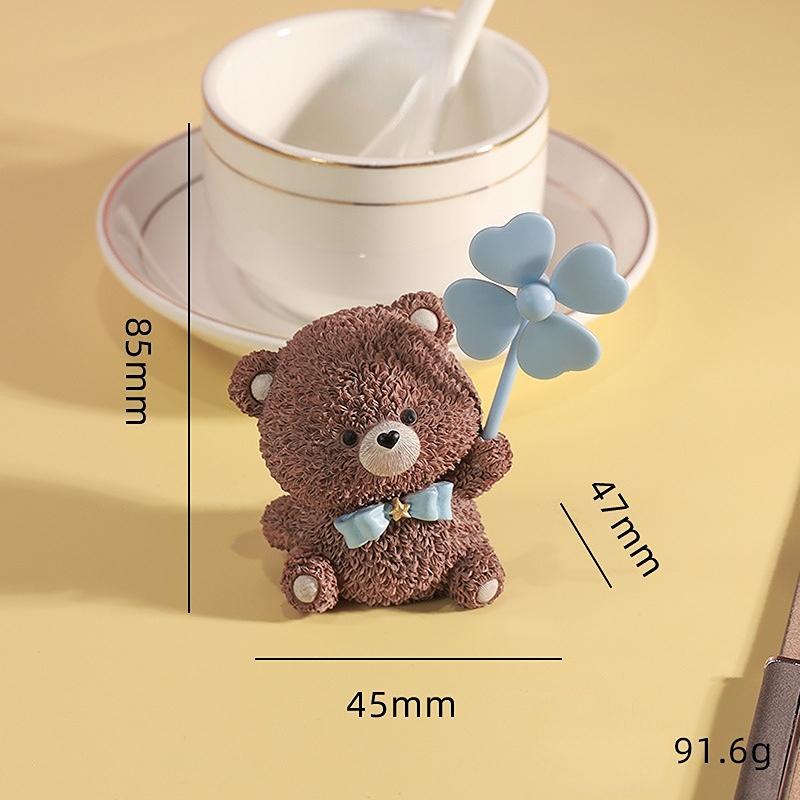 Windmill Small Accessories Resin Office Decompression Desktop Toys Cute Cartoon Animals Toys Car Accessories