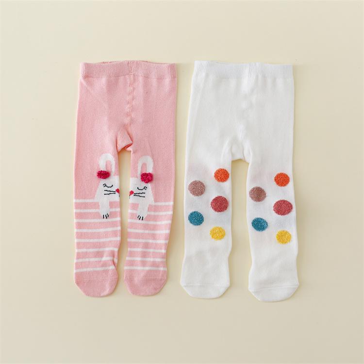 

Колготки для маленьких девочек, весенние повседневные колготки для новорожденных, хлопковые трикотажные чулки для девочек с принтом, 2 шт./компл., От 0 до 12 месяцев M