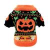 Halloween Theme Pet Sweater For Small Dog and Cats With Elastic Neck Warm Winter Knitwear Outfit Festival Cerebration