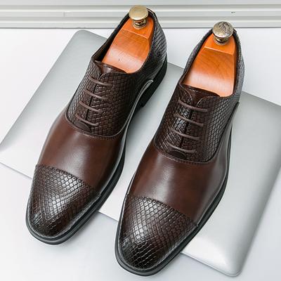 British Gentleman New Pointed Mix Patent Leather Business Shoes For Men Designer Formal Wedding Prom Dress Homecoming Footwear