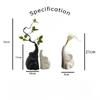 Modern Nordic-style Elephant Vase Ornaments, Artificial Flowers, High-end Home Entrance Decoration, Living Room and Office Gifts