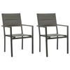 VidaXL Ensemble à manger de jardin 3 pcs noir textilène et acier 3200742