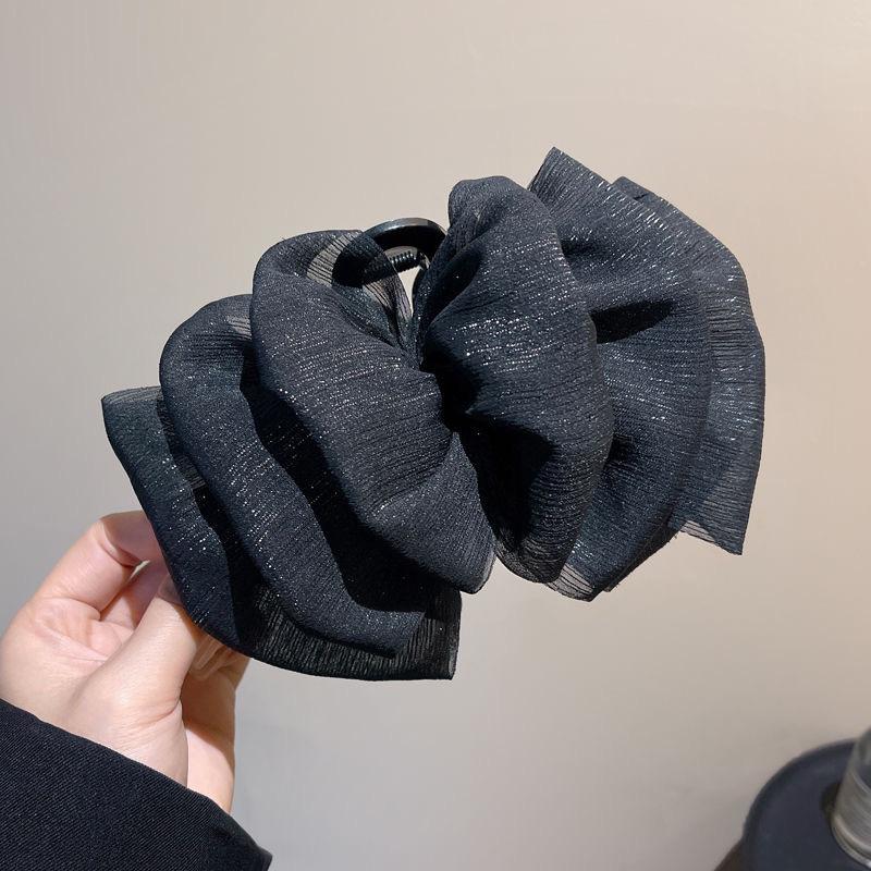 Elegant Bridal Fluffy Gauze Claw Clip for Women - Volume Boost Hair Accessory
