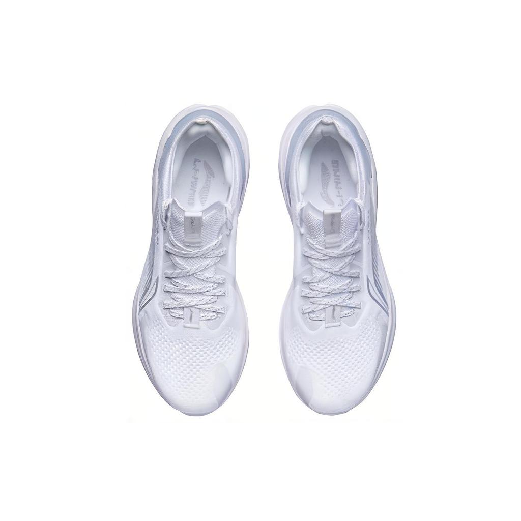 New LiNing WuShi 5S 1.0 Abrasion Resistant Coverage Lightweight Low Top Light Foam Running Shoes Men's Pure White ARHR071-1