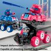 1 Piece Gift For Boys Girls Collision Deformation Can Launch Tank Simulation Walking Six-Wheel Inertial Off-Road Vehicle Model