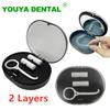 2-Schichten Dental Retainer Case Kieferorthopädische Aufbewahrungsbox Mit Aligner Chewies Unsichtbare Herausnehmbare Zahnspangen Entferner Ortho Organizer