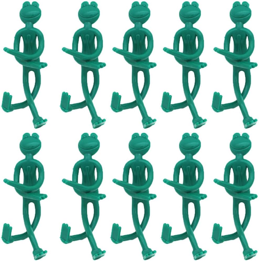 10pcs Frog Plant Ties Garden Plant Auxiliary Plant Branch Correction Growth Direction Tie Reusable Wire Clips Vegetation