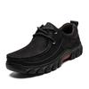 Plus Size Spring and Autumn Men's Shoes Casual Leather Shoes Leather Breathable Waterproof Sports Outdoor Climbing Boots Men's Non-Slip Wear-Resistant