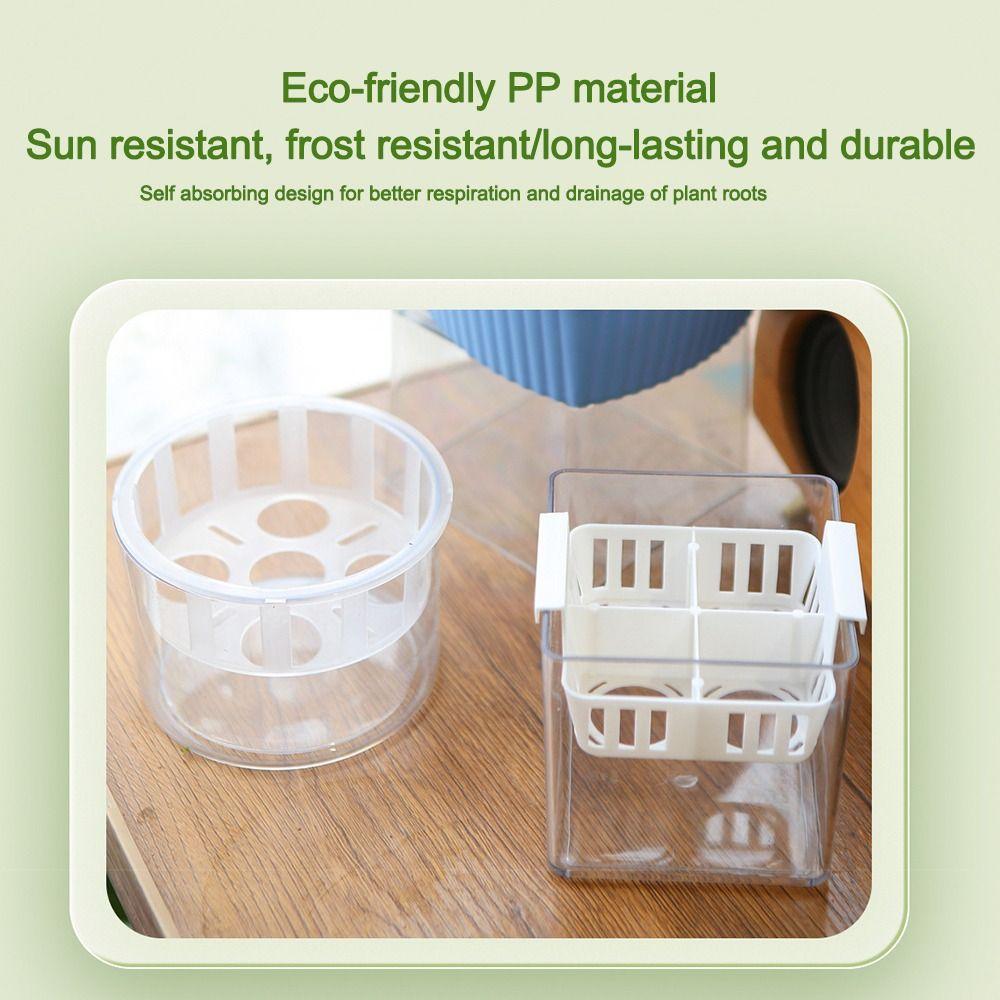Clear Tulip Hydroponic Flowerpot With Breathable Support Basket Flower Pot Home Decoration