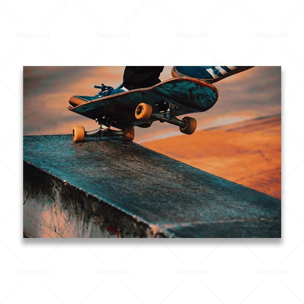 Skateboarding Extreme Sports Posters Prints Black White Photo Canvas Painting Wall Art Pictures Room Decor Skateboard Lover Gift