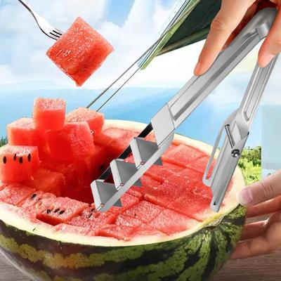 304 Stainless Steel Watermelon Cube Cutter Rust-proof Anti-corrosion Watermelon Slicer Professional Labor-saving